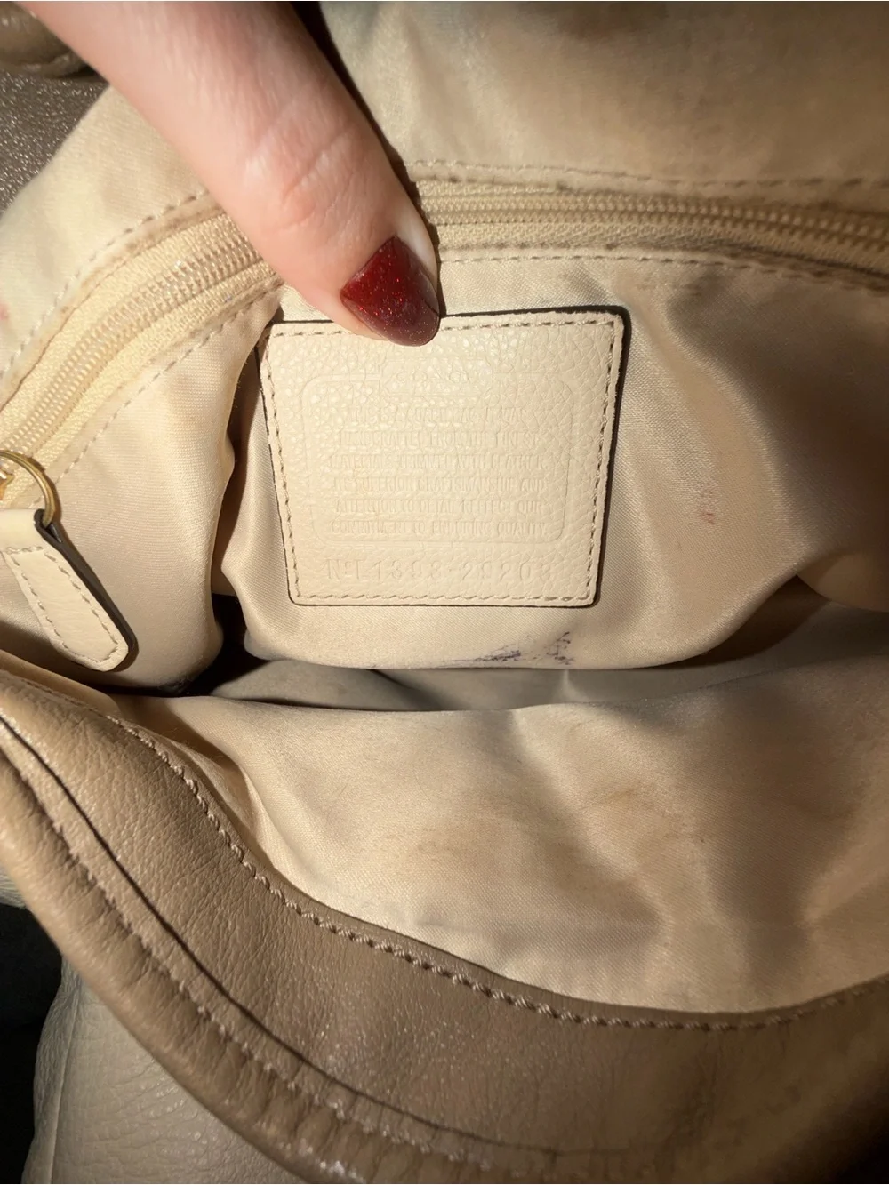 Coach Beige Croc-Embossed Canvas and Pebbled Leather Madison Shoulder Bag